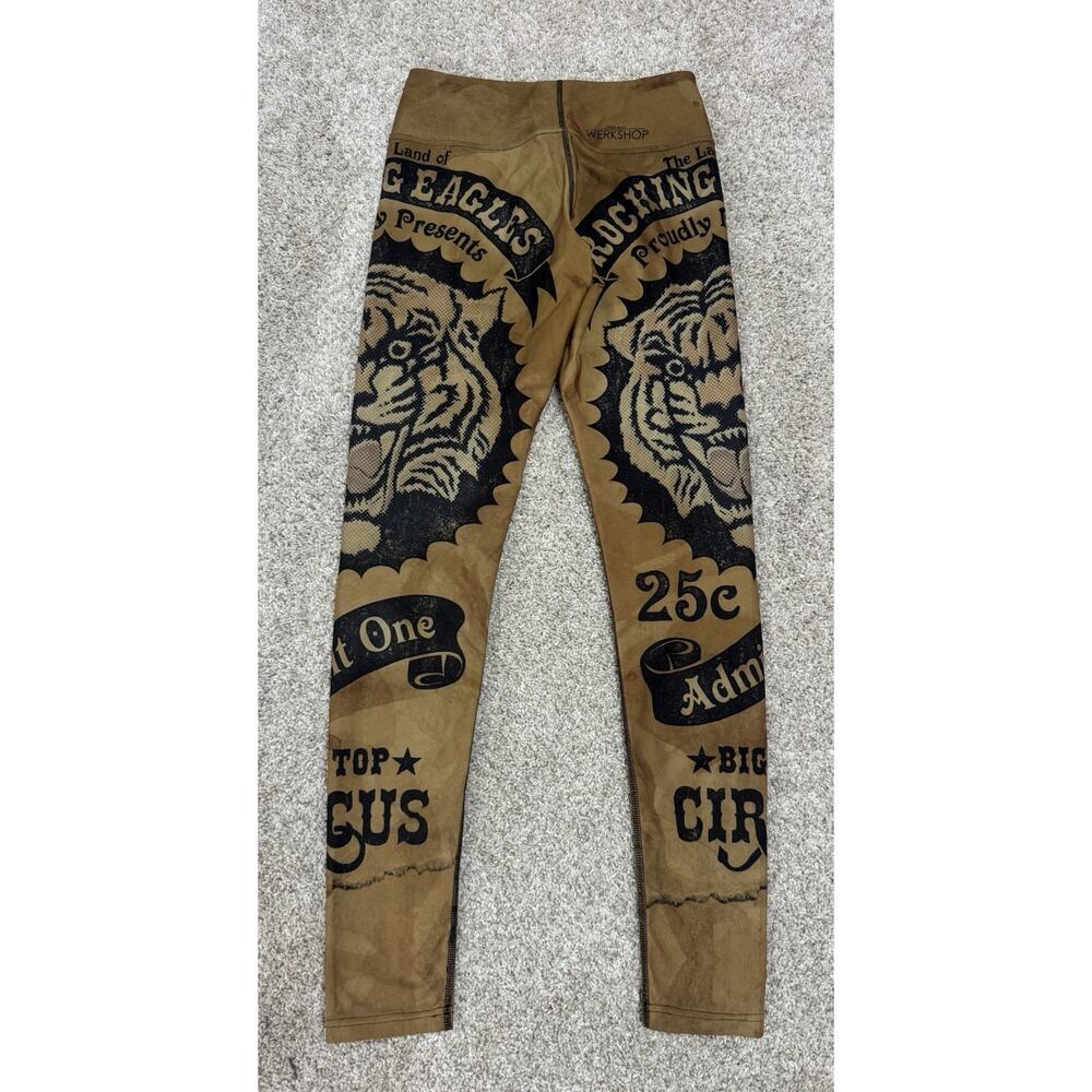 Eagle Rock Werkshop Tiger Circus Full Length Triathlon Leggings Size Small - Picture 6 of 10
